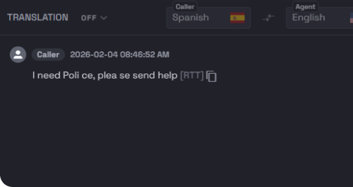 Text Interface Front